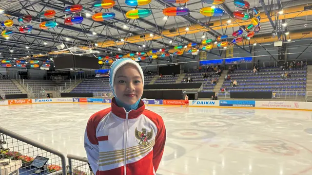 Malaika Khadija Fatiha Berhasil Masuk 7 Besar Kompetisi Ice Skating di Eropa Menjadi Satu Satunya Wakil Asia