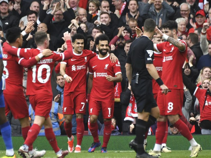 Liverpool Vs Brighton: Liverpool Menang 2-1, Mohamed Salah Jadi Penentu