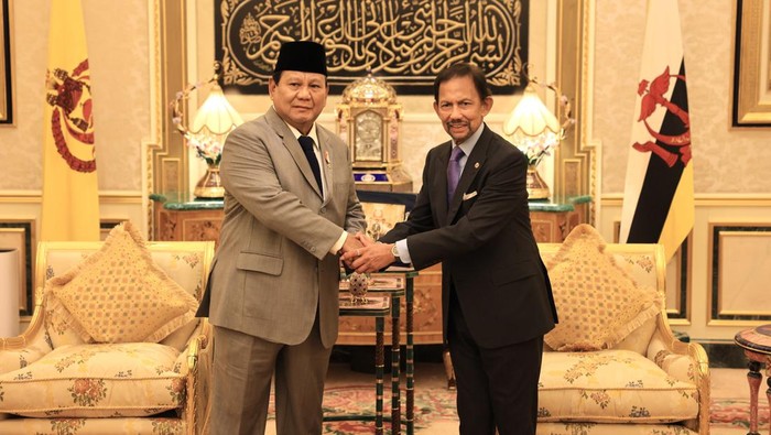 Prabowo Bertemu Sultan Brunei, Bahas Pengembangan Sistem Pertahanan